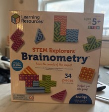 Learning Resources STEM Brainometry Brain Teaser, 34 Pieces, Ages 5 , Multicolor