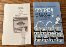 Singer Typewriter Type Right Away Book & Singer Scholastic Typewriter Manual thumbnail