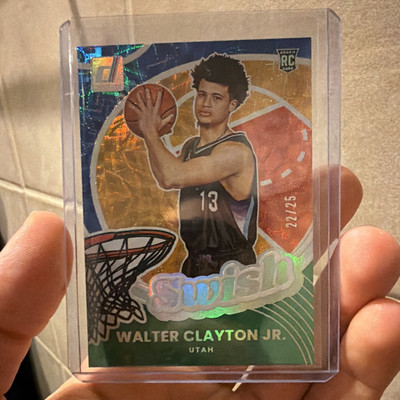2025-26 Panini Donruss Walter Clayton Jr. Utah Utes Swish RC #11 22/25