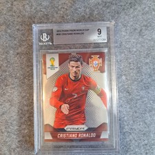 2014 PANINI PRIZM WORLD CUP #161 CRISTIANO RONALDO BGS 9