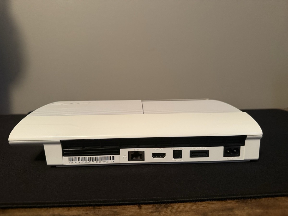 Crystal White 500GB PS3 Super Slim Limited Edition Bundle CIB