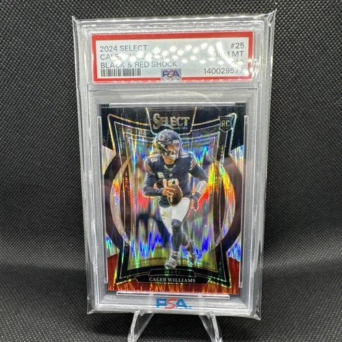 2024 Panini Select Caleb Williams Black & Red Shock #25 PSA 10 GEM