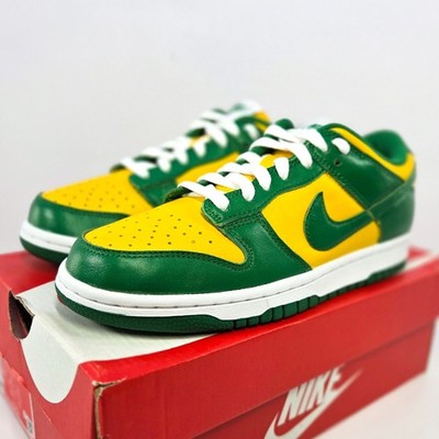 Nike Dunk Low SP Brazil Varsity Maize Pine Green Size 5.5M / 7W CU1727-700 NIB