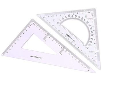 Compact Triangle Ruler Set: Clear, Lightweight Rulers for Accurate Measurement