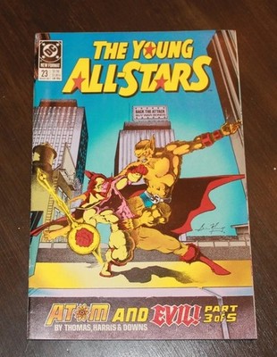 DC Comics The Young All Stars Atom And Evil Part 3 March 1989 #23 VG Comic Book