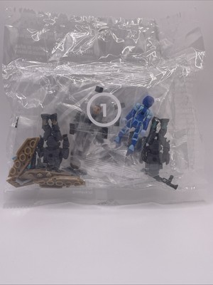 Halo Mega Construx Fleetcom Warthog FIGURES ONLY (Brand New And Sealed)