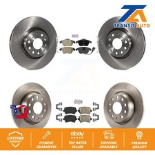 Front Semi-Metallic Rear Ceramic Pad Brake Rotors Kit For Volkswagen Tiguan Audi