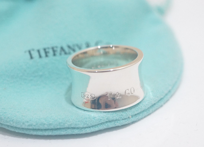 Tiffany & Co. Sterling Silver 1837 Wide 12mm Band Ring Size 7