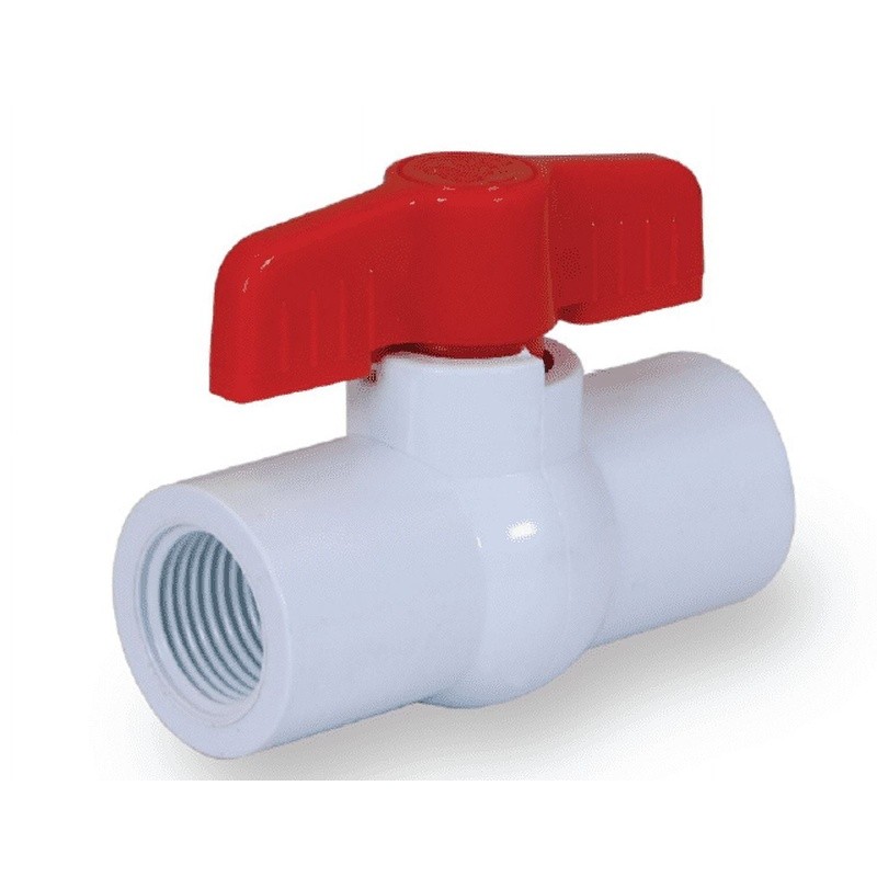 PVC Ball Valve 3in FIP Red T-Handle Water Shut Off Leak Free Flow ...