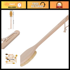 Beechwood Bath  Shower Brush - Long Handle Boar Bristle Back Scrubber 17.75