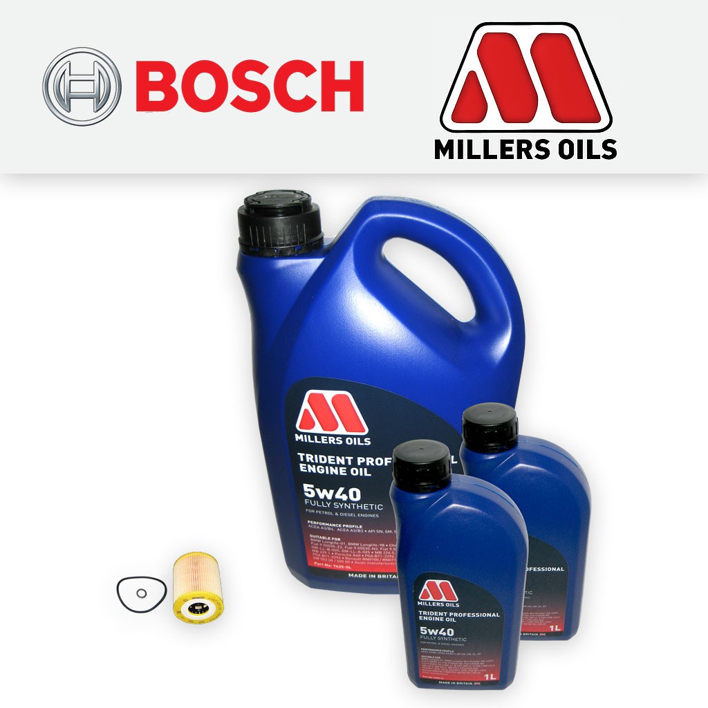 SERVICE KIT for BMW 5 SERIES (E39) 525D OIL FILTER +5w40 FS OIL (2000-2004)