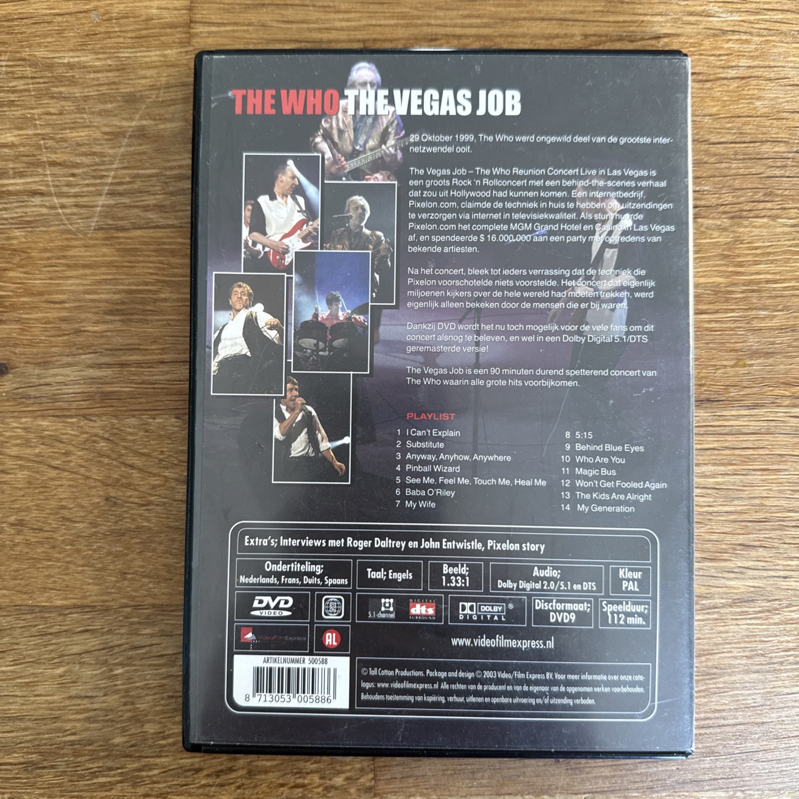 The Who-The Vegas Job DVD.Only copy in UK-RARE!Free Postage image 3