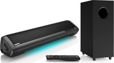 Wall-Mountable Bluetooth Sound Bar with Subwoofer - Perfect for Gaming  Movies