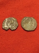 lot of two bronze ancient roman coins beautiful condition