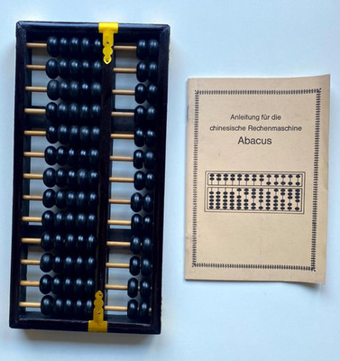 Abacus, chinesische Rechenmaschine mit deutscher Anleitung