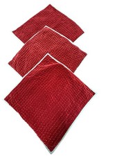 Pottery Barn Ruby Velvet Pick Stitch Euro Sha...
