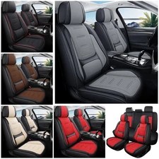 Leather Seat Covers Set for 2011-2026 RAM 1500 2500 3500 Front & Rear Protector