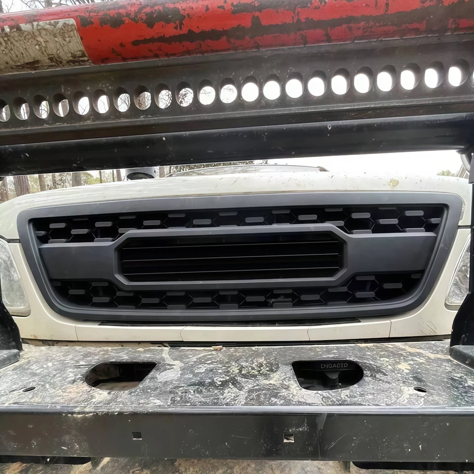 Матовая черная передняя решетка подходит для решетки бампера LEXUS LX570 LX470 1998-2002 годов выпуска со светодиодами - Изображение 2 из 4