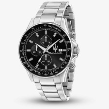 Maserati Herren Sfido Chrono schwarzes Zifferblatt Uhr R8873640015