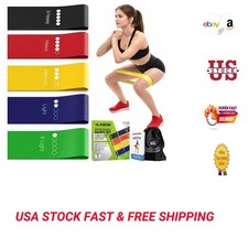 Resistance Bands Set, Elastic Workout Bands for Fitness, 5 Levels, Home Gym
