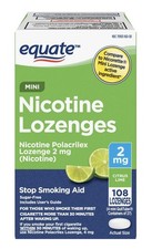 Equate Mini Nicotine Lozenges Citrus Lime 2mg 108 Total Exp 07/27