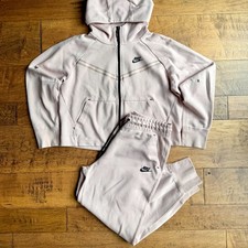 Nike Tech Women  s Matching Fleece Tracksuit Set Hoodie  Joggers Light Pink