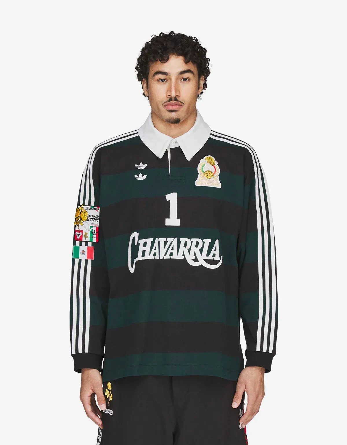 Willy Chavarria x Adidas: LS Mexico Fifa World Cup Rugby Shirt - Large