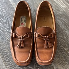 Polo Ralph Lauren brown leather tassel loafers Men  s Size 10D