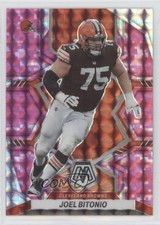 2022 Panini Mosaic Pink Camo Mosaic Prizm Joel Bitonio #225 o1u