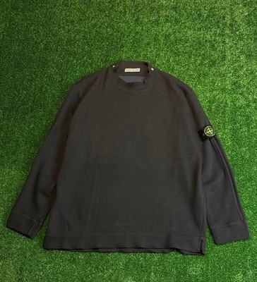 S/S 1999 Stone Island Jumper Garment Dyed Shedow Denim Black