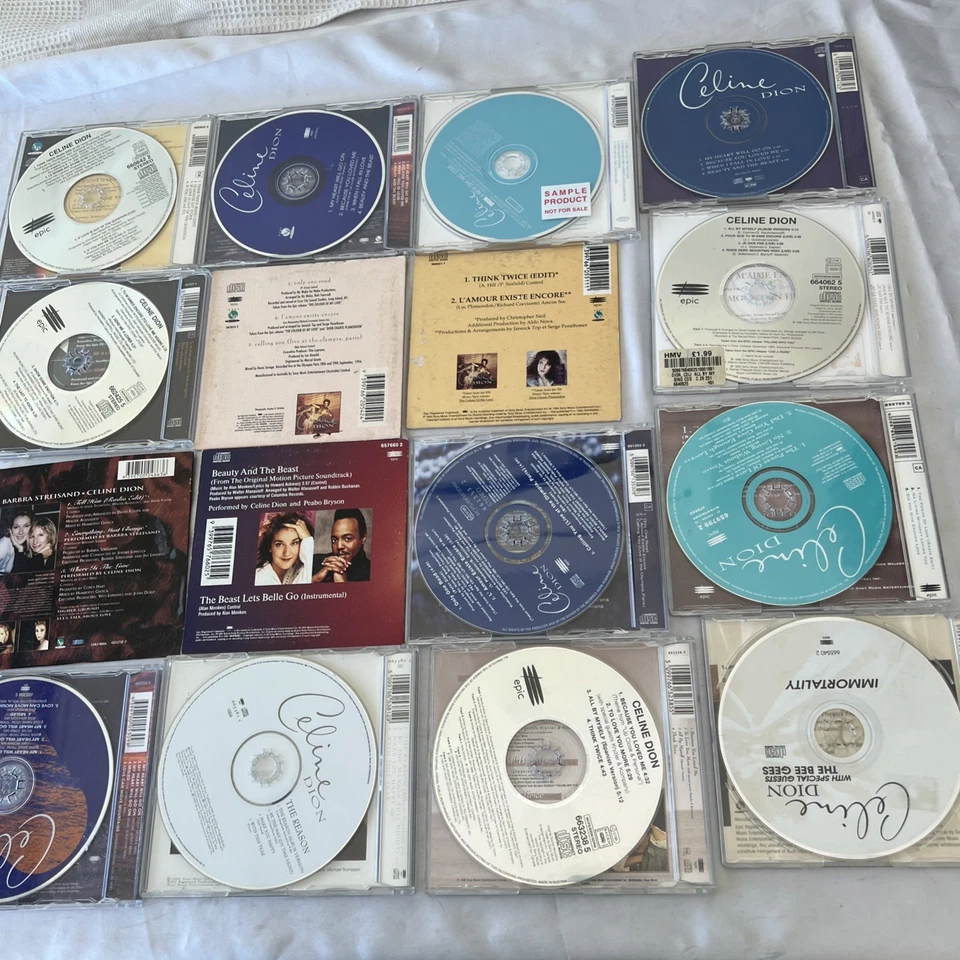 Celine Dion CD Singles Bulk x16 90s 00s Pop Music Australian UK Editions Titanic - Image 2 of 4