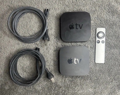 Apple TV 3rd Generation Model A1469 Bundle, 2 Devices With Cords, One Remote