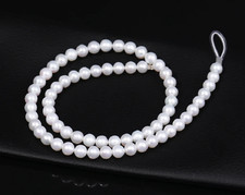 Fashion Jewelry pearl necklace AAA6-7mm natural white pearl necklace 925s/18in