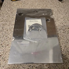 Michael Aram Swiss Cheese Style Cutting Board & Knife Polished Stainless Steel