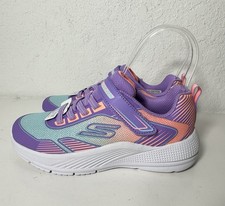 Skechers Microspec Advance Girls Size 2 Pink Purple Running Shoes Sneakers NEW
