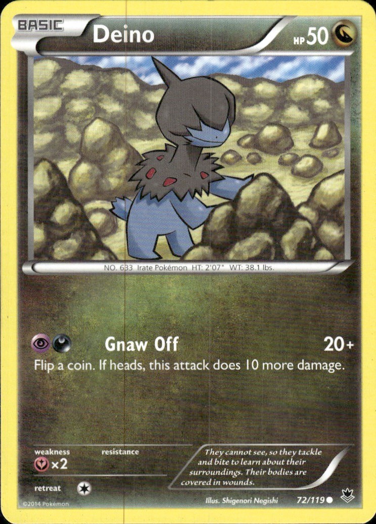 Deino 72/119 Common Phantom Forces Pokemon Moderately Played