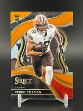 2023 Panini Select #288 Cedric Tillman RC /399 Orange Club Level Browns Rookie