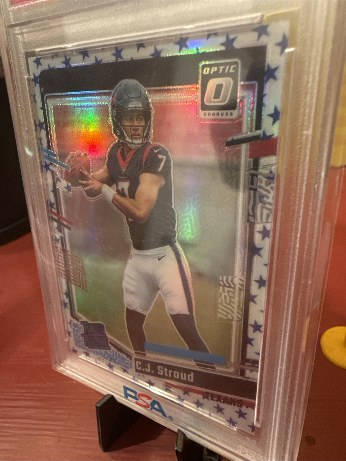 2023 Panini Donruss Optic Rated Rookie C.J. Stroud #244 Stars Prizm (RC) SP Mint view 3