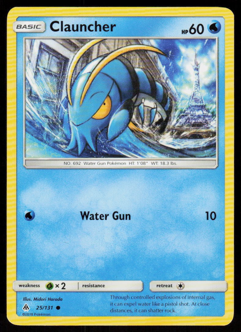 Clauncher 25/131 Common Forbidden Light Pokemon Near Mint