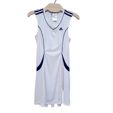 ADIDAS SLEEVELESS BLACK WHITE CLIMA365 PLEATED SKIRT BACK TENNIS DRESS S
