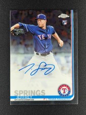 Jeffrey Springs 2019 Topps Chrome On-Card RC ROOKIE AUTO ATHLETICS c