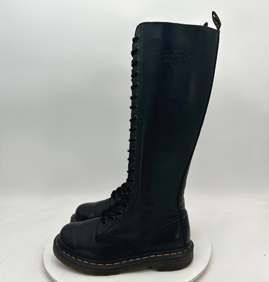 靴 Dr. Martens/Long Boots/UK5/BLK/1B60 Dr. Martens 1B60 Women Size 5 Black Leather Lace Up 20 Eye Zip