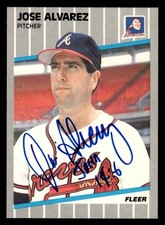 1989 Fleer Baseball #585 Jose Alvarez Signed Autograph (no COA) *d2