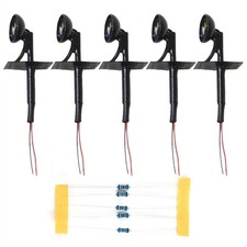 Lights 5 Lamps 5 Resistors 5 Set HO Scale OO Scale Parts Accessories