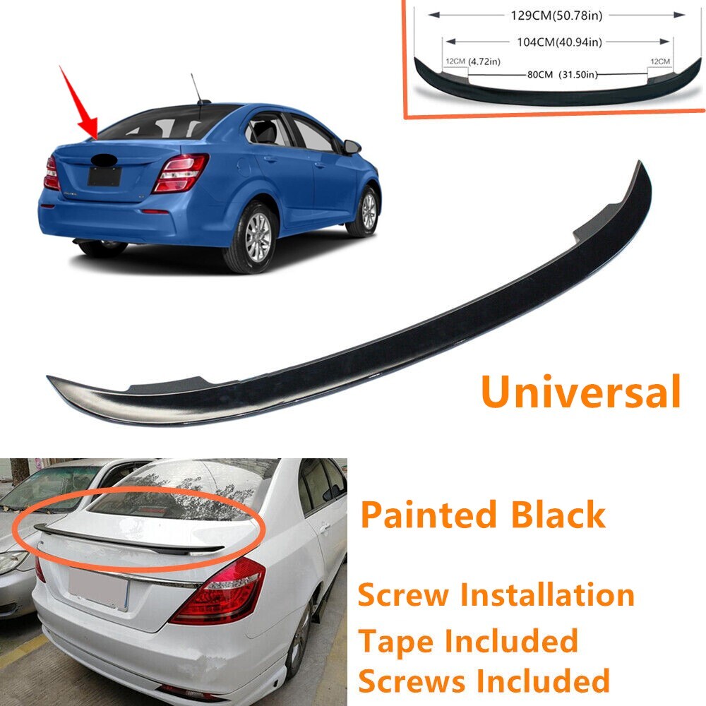 Universal Painted Black Fit For Chevrolet Sonic 17-20 Trunk Lip