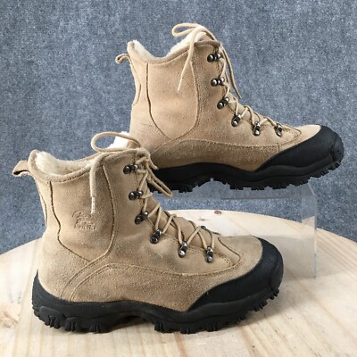 Kamik Boots Womens Casual Ankle Winter Hiking Beige Suede Lace