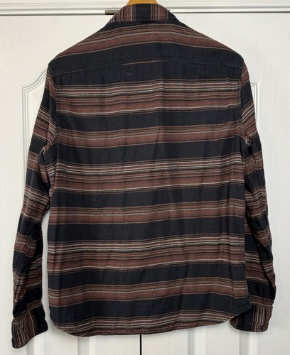 Faherty - Stag Shirt Mens Black Striped Cotton Flannel Casual size Large EUC - Picture 8 of 11