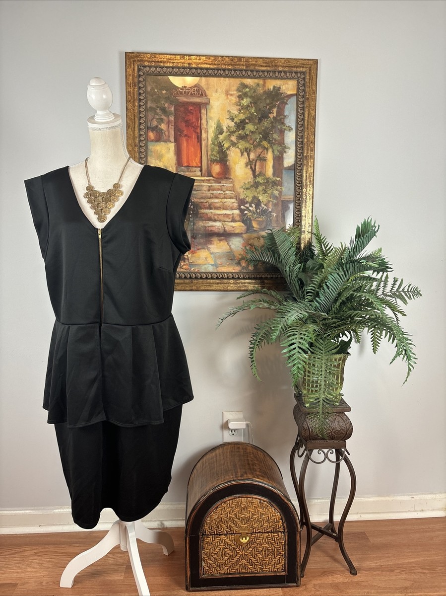SNAP Women's Cap Sleeve V Neck Stretch Fit And Flare Dress Size 2X Black Layered | eBay SNAP Women's Cap Sleeve V Neck Stretch Fit And Flare Dress Size 2X Black Layered | eBay