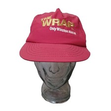 Vintage Winston Cigarettes Hat Red The Wrap Embroidered Only Winston Has It 90s