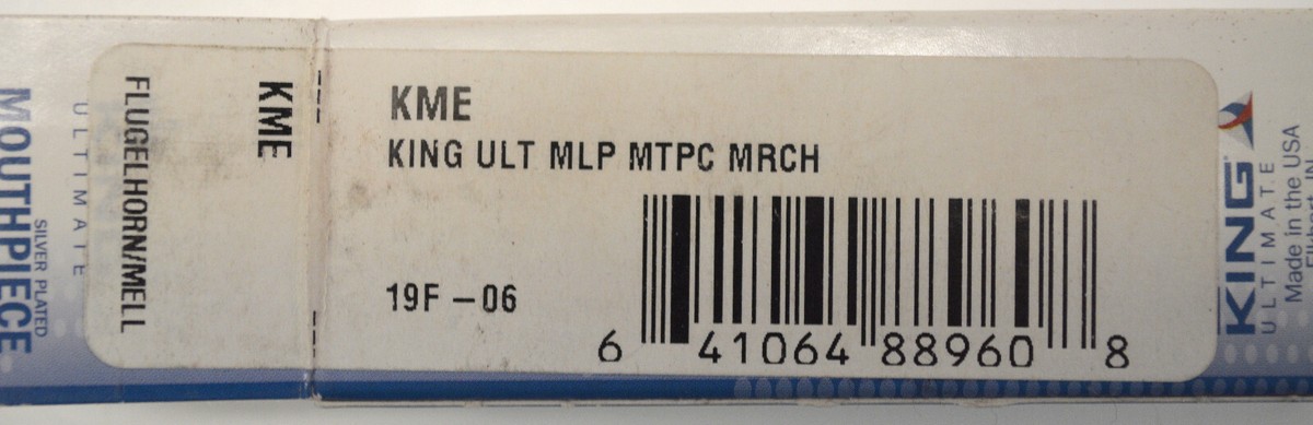 King KME System Blue Marching Mellophone Mouthpiece Heavy Mello 6